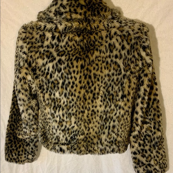 F21 Faux Fur Leopard Women’s Jacket Medium Soldout - Picture 5 of 7